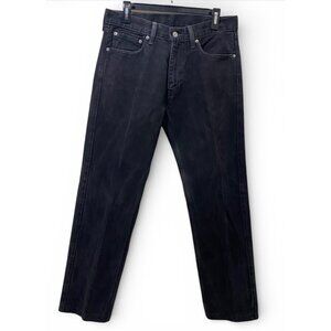 Levi's 505 Straight Fit Jeans Mens 32x34 Black Denim Regular Straight Leg